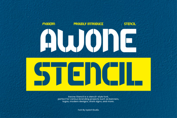 Awone Stencil: A Bold and Creative Display Font