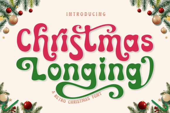Christmas Longing: A Festive Display Font for Editorial Charm