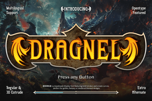 Dragnel: A Bold Fantasy Font for Your Brand's Epic Journey
