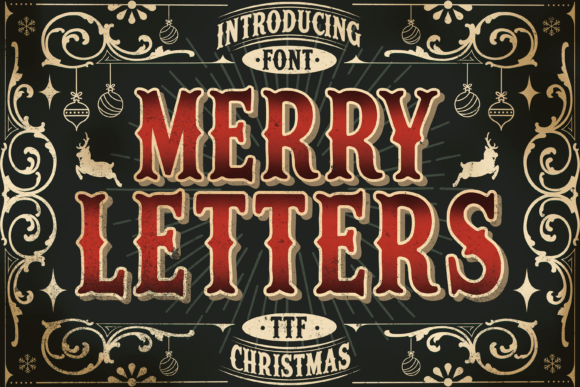 Merry Letters: A Festive Display Font for Editorial Charm