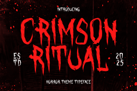 Unleash Horror with Crimson Ritual: A Chilling Font for Crafters