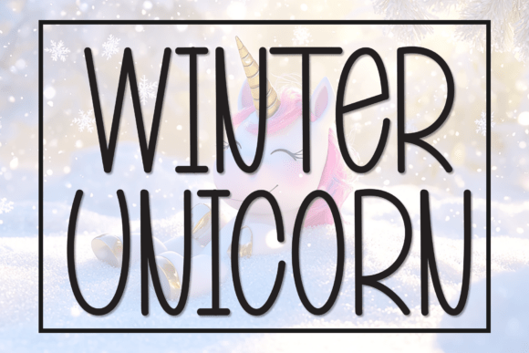 Winter Unicorn: A Whimsical Handwritten Display Font